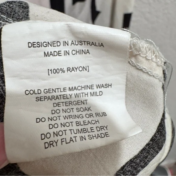 Anthropologie Abel the Label Abstract Sol Aztec Maxi Dress Boho Retro Black XL - Picture 7 of 8